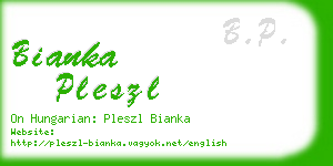 bianka pleszl business card